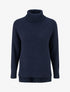 Pull uni à motif texturé géométrique - Marine - 1