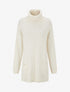 Pull long uni à poches - Crème - 1