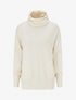 Pull droit à col roulé lâche - Crème - 1