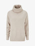 Pull droit à col roulé lâche - Taupe clair - 1