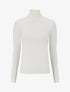 Pull fin à col roulé et boutons décoratifs - Crème - 1