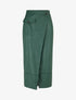 Jupe longue en simili effet portefeuille - Vert - 1