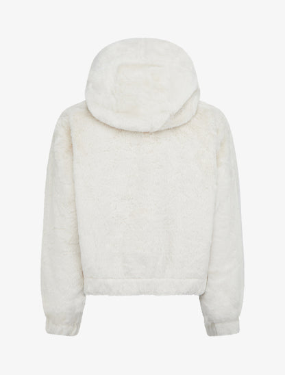 Blouson ample en fourrure synthétique - Blanc - 2