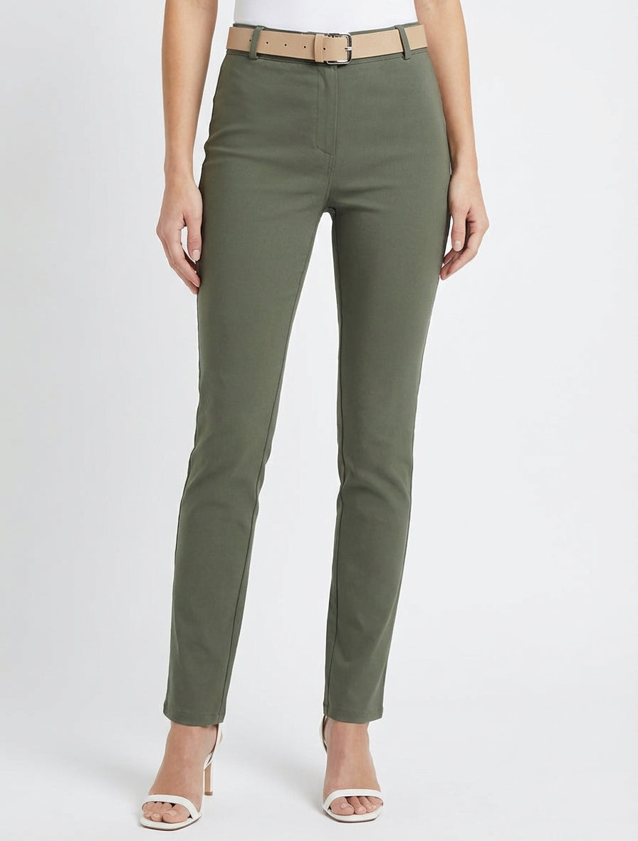 Pantalon droit uni - Kaki