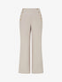 Pantalon droit à fermeture boutonnée sur les côtés - Taupe - 1