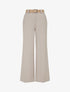 Pantalon droit uni élastiqué - Taupe - 1