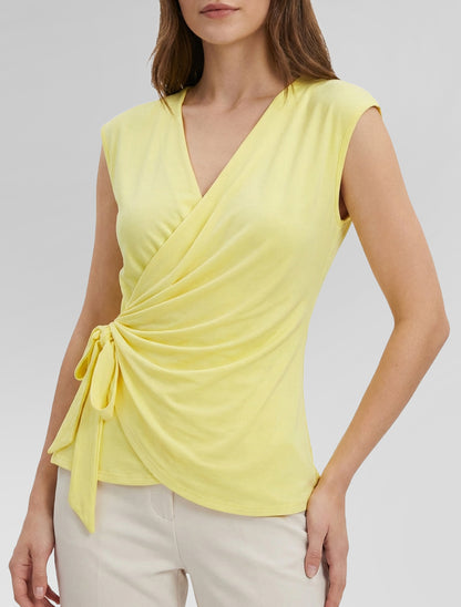 Top cache-cœur à liens à nouer - Jaune