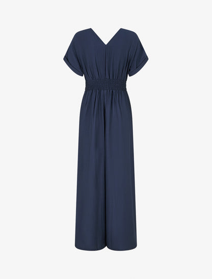 Combinaison unie à manches courtes - Marine - 2