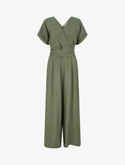 Combinaison unie à manches courtes - Kaki - 1