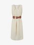 Robe unie en voile sans manches - Beige - 1