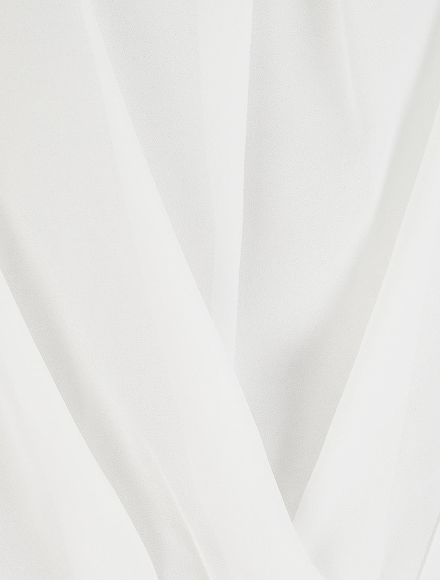 Top en voile effet drapé - Blanc - 3