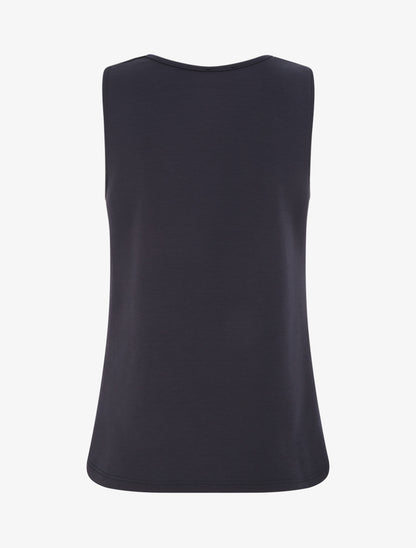 Top sans manches à bijou texturé - Bleu nuit - 2