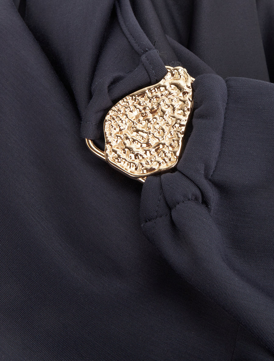 Top sans manches à bijou texturé - Bleu nuit - 3