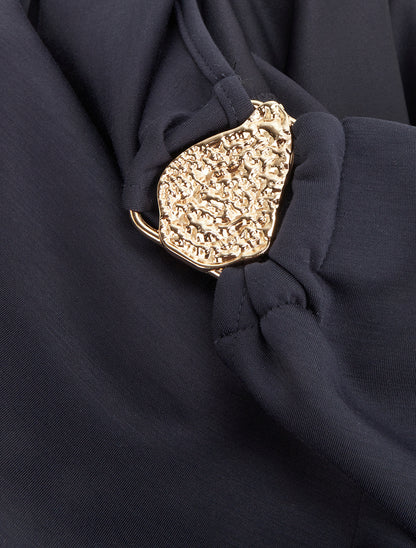 Top sans manches à bijou texturé - Bleu nuit - 3