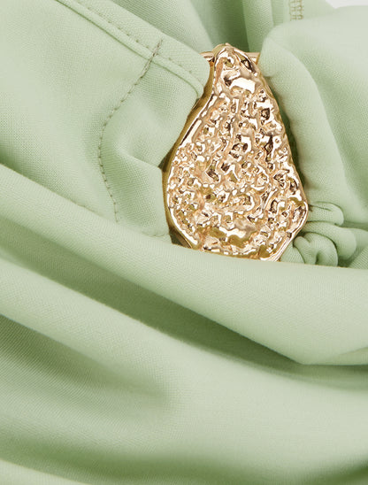 Top sans manches à bijou texturé - Vert amande - 3