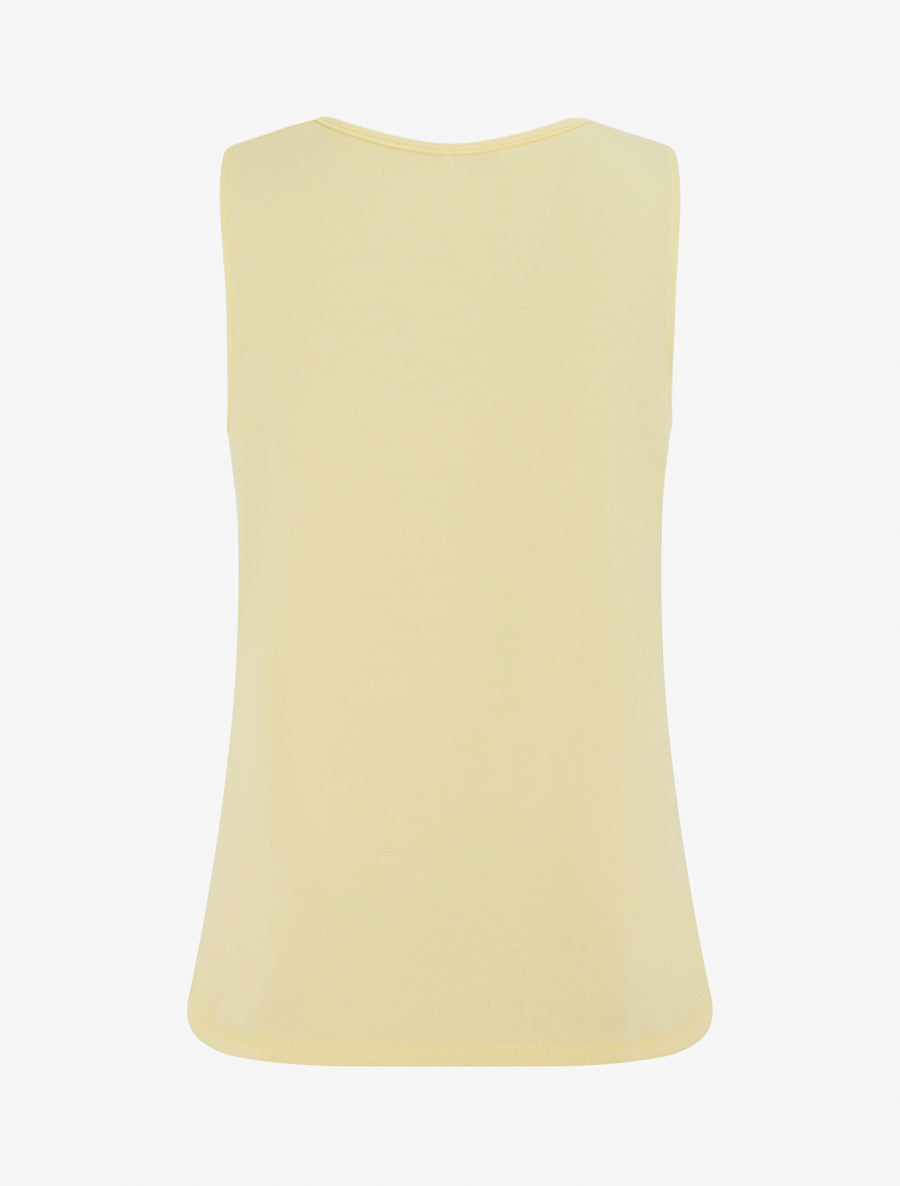 Top sans manches à bijou texturé - Jaune - 2