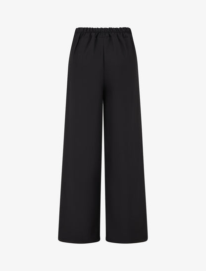 Pantalon ample à sangle et boutons - Noir - 2