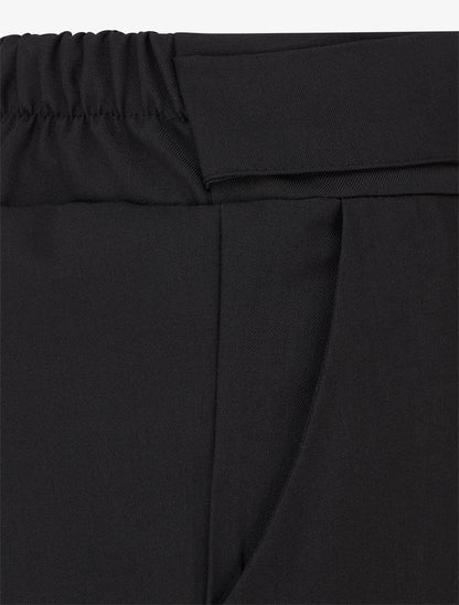 Pantalon ample à sangle et boutons - Noir - 3