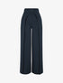 Pantalon à large pans superposés - Marine - 1