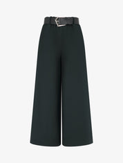 Pantalon ample uni à taille haute - Noir - 1