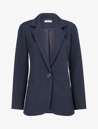 Veste basique cintrée à 1 bouton - Marine - 5