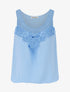 Top sans manches à dentelle et crochet - Bleu ciel - 1