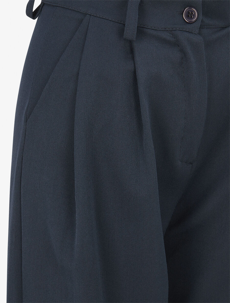 Pantalon de tailleur coupe droite - Marine - 3