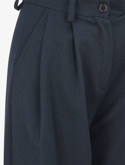 Pantalon de tailleur coupe droite - Marine - 3