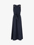 Robe longue à pans à nouer - Bleu nuit - 1