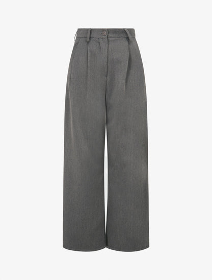 Pantalon de tailleur coupe droite - Gris foncé - 1