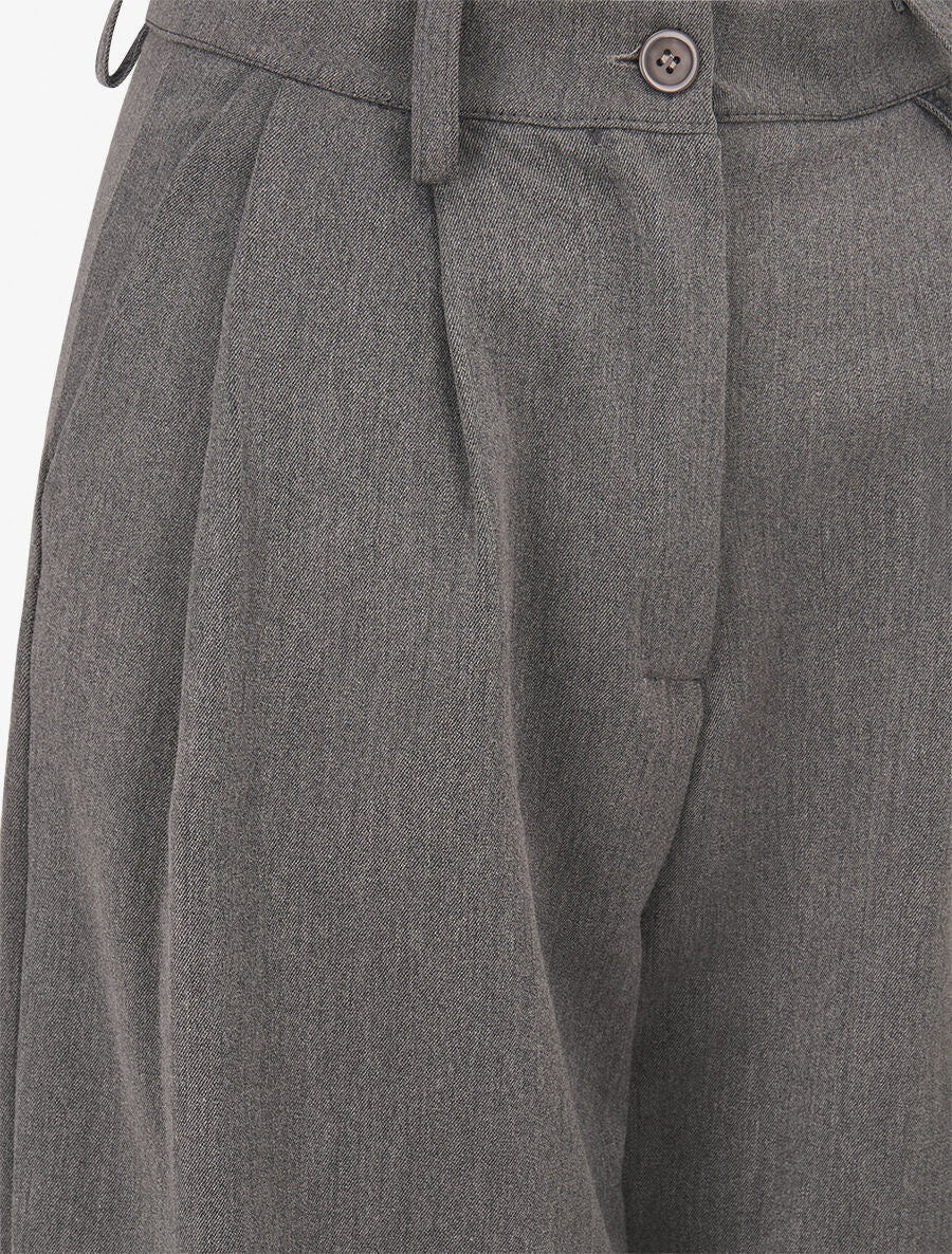 Pantalon de tailleur coupe droite - Gris foncé - 3