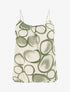 Caraco coupe boule à imprimé cercles - Kaki - 1