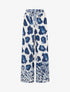 Pantalon ample imprimé léopard fantaisie - Marine - 1
