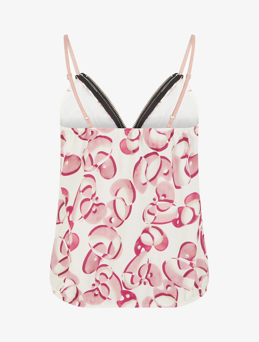 Caraco zippé imprimé graphique - Rose - 2