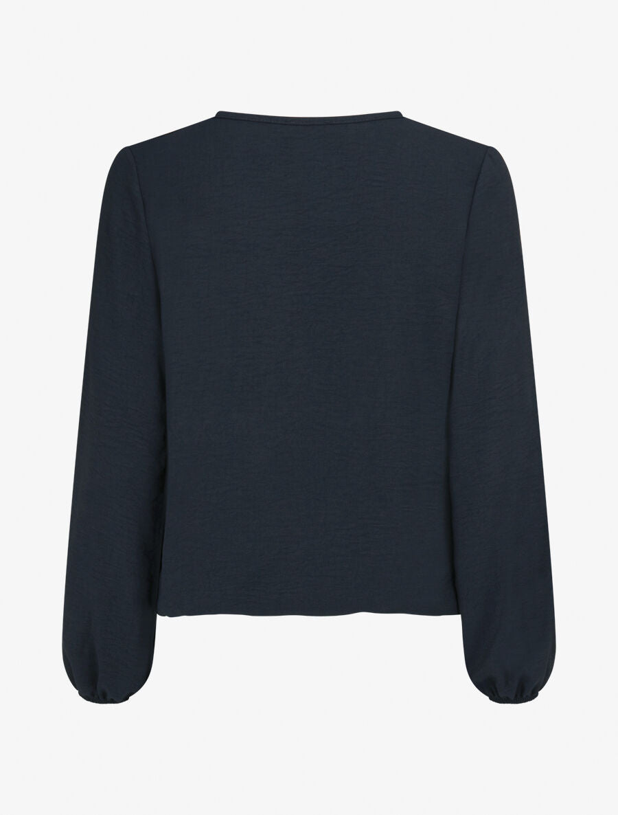 Blouse fluide à bande en sequins - Marine - 2