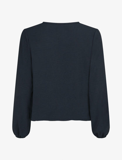 Blouse fluide à bande en sequins - Marine - 2