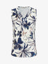 Top droit sans manches imprimé hibiscus - Marine - 1
