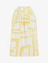Top boule à col américain imprimé abstrait - Jaune - 1