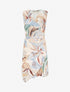Robe style portefeuille sans manches imprimé fleurs de lys - Beige - 1