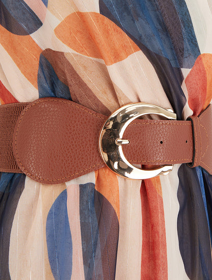 Robe patineuse sans manches imprimé fantaisie - Marine - 3