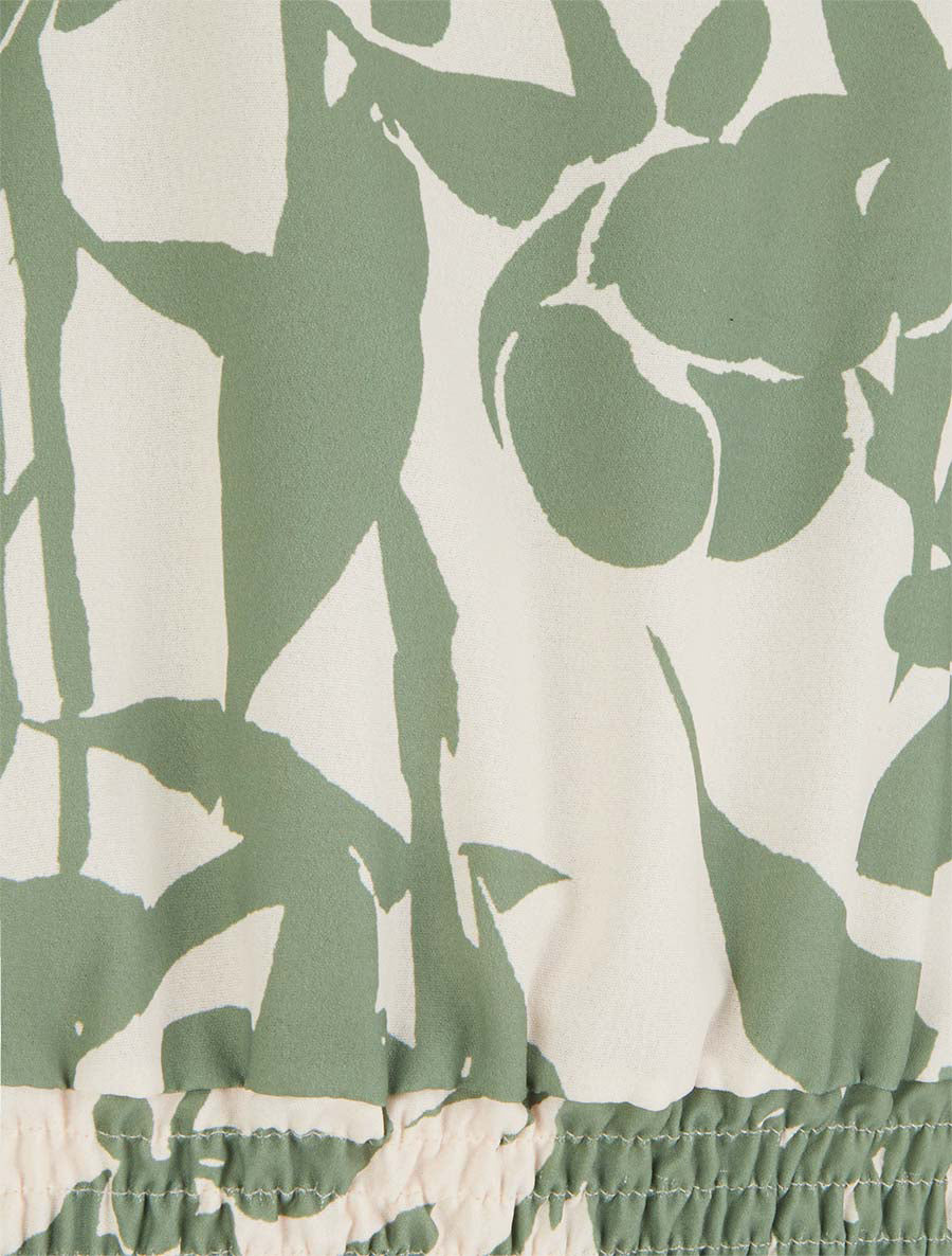 Top coupe boule imprimé floral - Kaki - 3