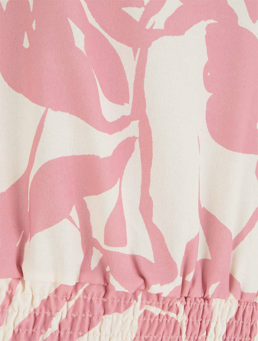 Top coupe boule imprimé floral - Rose - 3