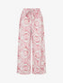 Pantalon élastiquée imprimé abstrait - Rose - 1