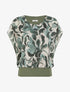 Top droit manches courtes imprimé floral - Kaki - 1