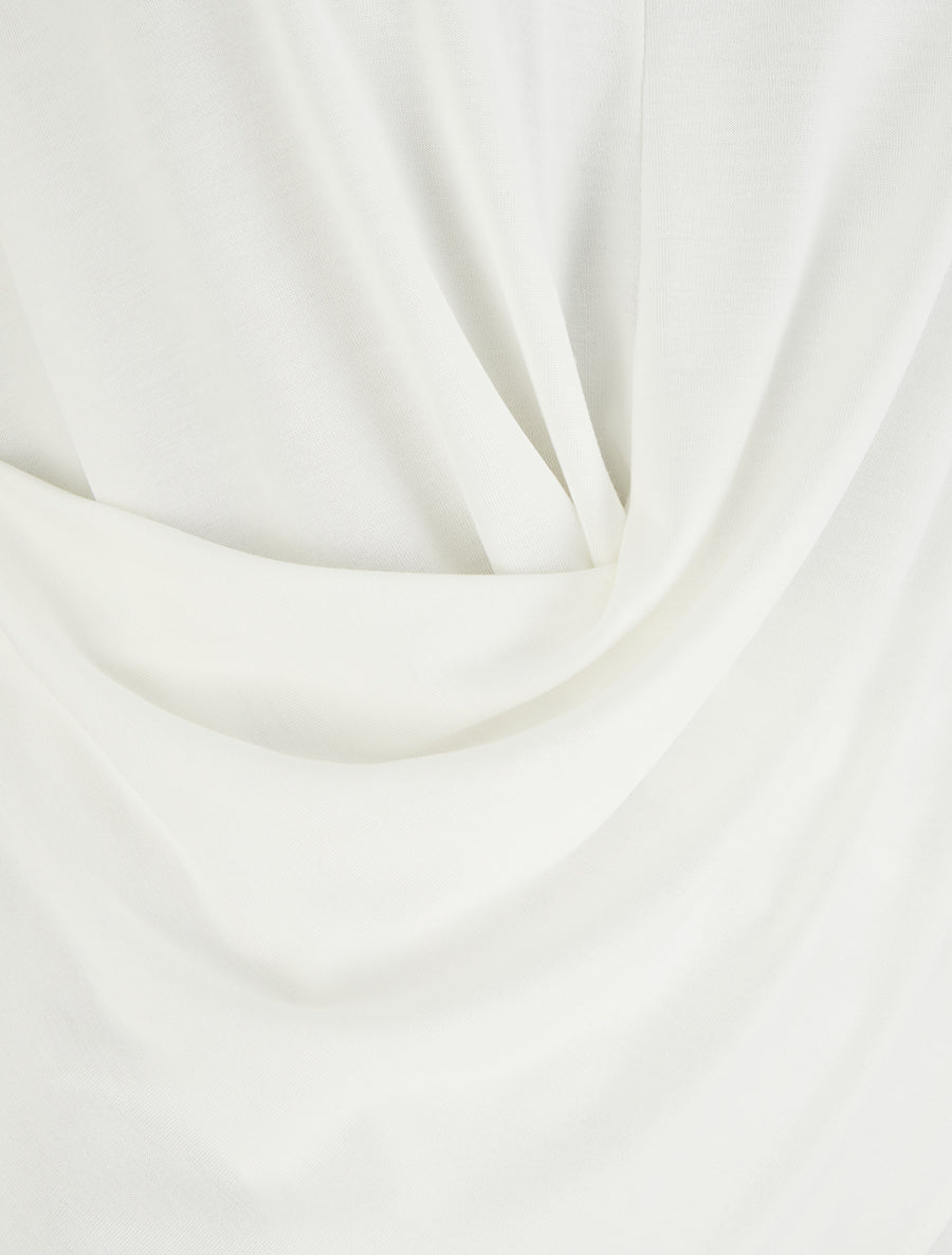 Top ajusté sans manches effet drapé - Blanc - 3