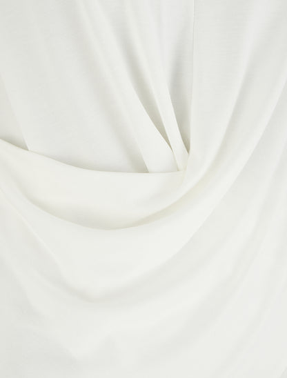 Top ajusté sans manches effet drapé - Blanc - 3