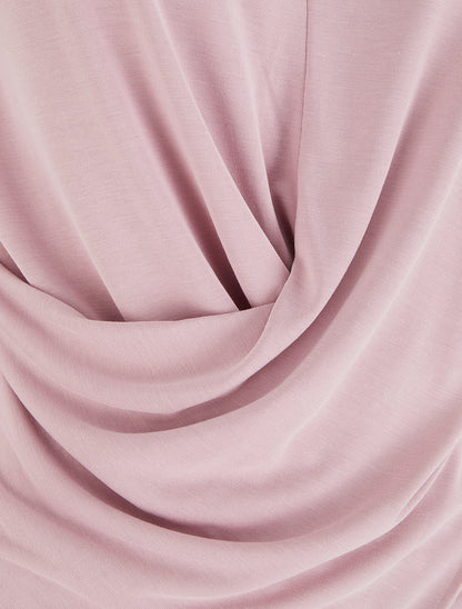 Top ajusté sans manches effet drapé - Rose - 3