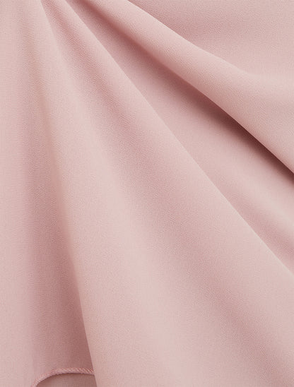 Caraco uni en voile superposé - Vieux rose - 3