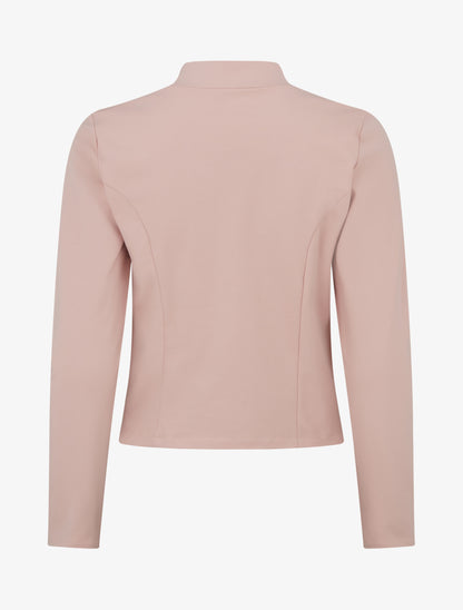 Veste courte à col cranté - Rose - 2