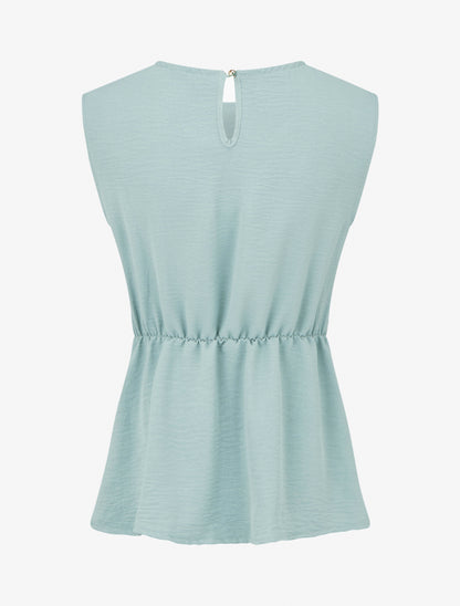 Top cintré à boucle décorative - Bleu clair - 2